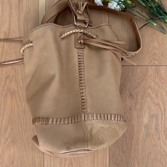JOIE Mabel Leather Bucket Bag - Brown Cross body - Picture 12 of 16